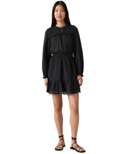���[�o�C�X ���f�B�[�X �g�b�v�X �����s�[�X �~�f�B ���� Levi's Premium Women's Liora Long-Sleeve Midi Dress Anthracite