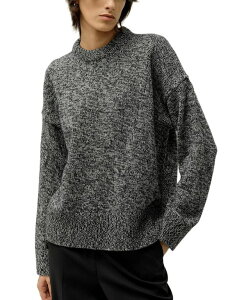 �����[�V���N ���f�B�[�X �A�E�^�[ �j�b�g�E�Z�[�^�[ �N���[�l�b�N �E�[�� LILYSILK Women's Oversized Crewneck Wool-Cashmere Sweater Marled