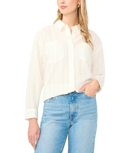 ���B���X�J���[�g ���f�B�[�X �g�b�v�X �V���c ���� Vince Camuto Women's Long-Sleeve Shirt New Ivory �A�C�{���[