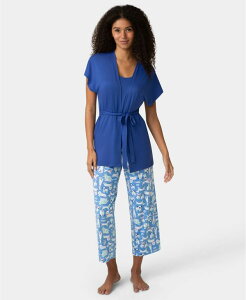 �q���[ ���f�B�[�X �A���_�[�E�F�A �i�C�g�E�F�A Hue Women's Mama Jama 3Pc Pajamaset Deep Ultramarine