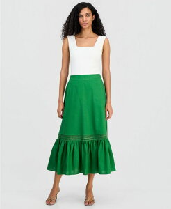 �e�B�[�E�^�n�� ���f�B�[�X �{�g���X�J�[�g �t���� Tahari Women's Pull-On Ruffled-Hem Skirt Spring Meadow
