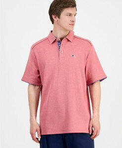 �g�b�~�[�o�n�} �����Y �g�b�v�X �|���V���c ���� Tommy Bahama Men's Geo Rio 5 O'Clock Short-Sleeve Polo Shirt Raspberry Wine Heather �w�U�[