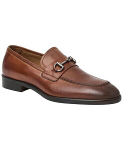 �u���[�m�}�O�� �����Y �V���[�Y �X���b�|���E���[�t�@�[ Bruno Magli Men's Pasquale Round-Toe Loafers Cognac Leather