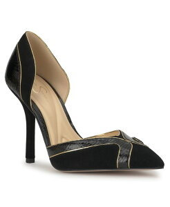 �W�F�V�J�V���v�\�� ���f�B�[�X �V���[�Y �p���v�X Jessica Simpson Women's Vuley Pointed Toe Stiletto Pumps Black/Gold Suede �u���b�N