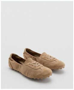 �}���S ���f�B�[�X �V���[�Y �X�j�[�J�[ �X�G�[�h MANGO Women's Mixed Suede Trainersand �T���h