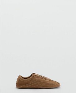 �}���S ���f�B�[�X �V���[�Y �X�j�[�J�[ �R���g���X�g ���U�[ MANGO Women's Contrasting Paneleather Sneakersand �T���h