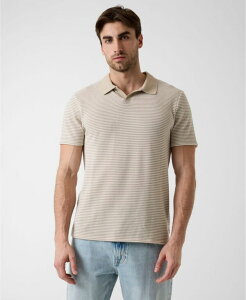 �Q�X �����Y �g�b�v�X �|���V���c ���� �j�b�g GUESS Men's Hunter Stripe Knit Short-Sleeve Polo Shirt Pasadena Stone Multi �X�g�[��