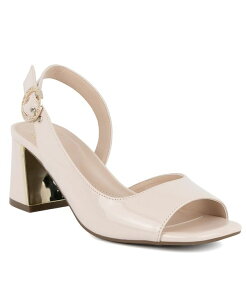 �W���[���Y�j���[���[�N ���f�B�[�X �V���[�Y �T���_�� �q�[�� Jones New York Women's Ondree Slingback D'Orsay Peep Toe Block Heel Sandals Bone Patent