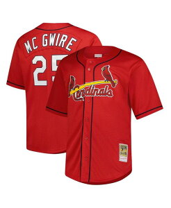 �~�b�`�F��&�l�X �����Y �g�b�v�X �V���c ���b�V�� �g�[�� �W���[�W�[ Mitchell & Ness Men's Mark McGwi red St. Louis Cardinals Big & Tall Cooperstown Mesh Batting Practice Jersey Red ���b�h