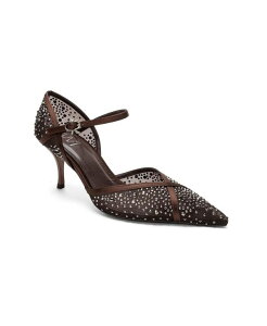 �v�����[�O�V���[�Y ���f�B�[�X �p���v�X Prologue Shoes women's Rachel Embellished Stiletto Pump Brown �u���E��