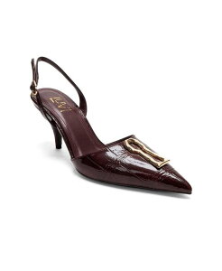 �v�����[�O�V���[�Y ���f�B�[�X �p���v�X Prologue Shoes Women's Yvella Buckle Pointed Toe Stiletto Pump Burgundy print �o�[�K���f�B