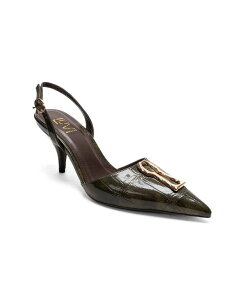 �v�����[�O�V���[�Y ���f�B�[�X �p���v�X Prologue Shoes Women's Yvella Buckle Pointed Toe Stiletto Pump Green print �O���[��
