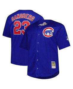 �~�b�`�F��&�l�X �����Y �g�b�v�X �V���c ���b�V�� �g�[�� �W���[�W�[ Mitchell & Ness Men's Ryne Sandberg Royal Chicago Cubs Big & Tall Cooperstown Mesh Batting Practice Jersey Royal