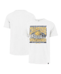 47 �u�����h �����Y �g�b�v�X T�V���c �g�[�� '47 Brand Men's White Michigan Wolverines 2026 NCAA Men's Basketball National Champions Big & Tall T-Shirt White �z���C�g
