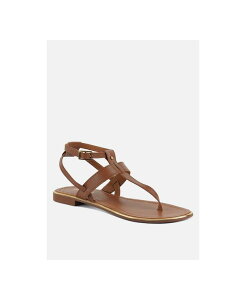 ���O�A���h�R�[ ���f�B�[�X �V���[�Y �T���_�� Rag & Co Rag and Co Womens Irene Flathong Sandals Beige/khaki �J�[�L