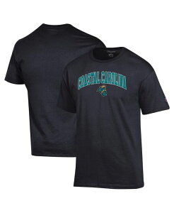 �`�����s�I�� �����Y �g�b�v�X T�V���c ���S Champion Men'sBlack Coastal Carolina Chanticleers Arched Logo T-Shirt Black �u���b�N