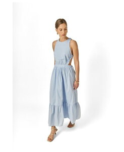 �C���O���b�V���t�@�N�g���[ ���f�B�[�X �g�b�v�X �����s�[�X �m�[�X���[�u English Factory Women's Elastic Detail Sleeveless Dress Powder blue �u���[