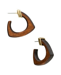 �p�g���V�A�i�V�� ���f�B�[�X �A�N�Z�T���[ �s�A�X�E�C�������O Patricia Nash Gold-Tone Plated Wood Hoop Earrings Gold �S�[���h