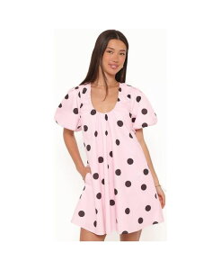 Petal and Pup ���f�B�[�X �g�b�v�X �����s�[�X �~�j Petal and Pup Women's Bertine Mini Dress Pink polka dot �s���N