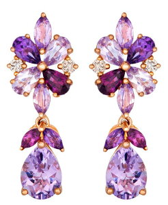 �� ���@�� ���f�B�[�X �A�N�Z�T���[ �s�A�X�E�C�������O Le Vian Multi-Gemstone & Nude Diamond (1/8 ct.w.) Drop Earrings in 14k Strawberry Rose Gold �S�[���h