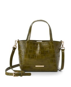 �u�����~�� ���f�B�[�X �o�b�O ���U�[ Brahmin Monalba Smalleather Crossbody Tote Handbag Olive Alba �I���[�u
