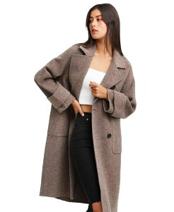 �x���A���h�u���[�� ���f�B�[�X �A�E�^�[ �W���P�b�g�E�u���]�� �E�[�� �R�[�g Belle & Bloom Women's Rumour Has It Oversized Wool Blend Coat Walnut