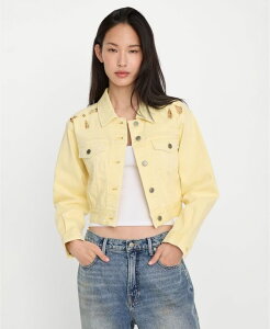 �O�b�h�A�����J�� ���f�B�[�X �A�E�^�[ �W���P�b�g�E�u���]�� �f�j�� Good American Women's Essential Crop Denim Jacket Anyw �f�j��