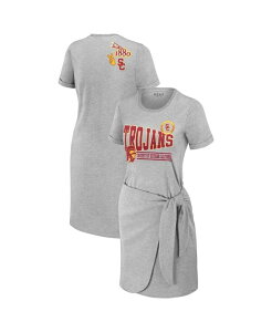 �E�F�A �o�C �G���� �A���h���[�Y ���f�B�[�X �g�b�v�X T�V���c�����s�[�X WEAR by Erin Andrews Women's Heather Gray USC Trojans Knotted T-Shirt Dress Heather Gray �O���[