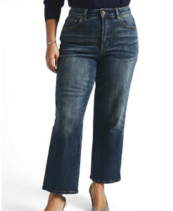 ���j�o�[�T�� �X�^���_�[�h ���f�B�[�X �{�g���X �f�j���p���c �X�g���[�g �W�[���Y Universal Standard Women's Donna High Rise Curve Straight Leg Jeans 27 Inches Field of dreams indigo �C���f�B�S