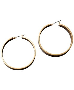 �_�i �L������ �j���[���[�N ���f�B�[�X �A�N�Z�T���[ �s�A�X�E�C�������O Donna Karanew York Gold-Tone Drama Flat Hoop Earrings Gold �S�[���h