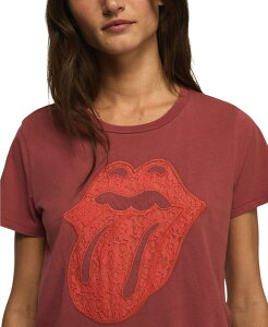 ���b�L�[�u�����h ���f�B�[�X �g�b�v�X T�V���c �N���[�l�b�N Lucky Brand Women's Rolling Stones Tongue Motif Crewneck T-Shirt Ketchup