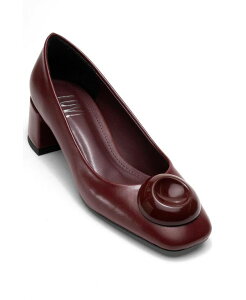 �v�����[�O�V���[�Y ���f�B�[�X �p���v�X �q�[�� Prologue Shoes Women's Mila Buckle Square Toe Block Heel Pump Burgundy �o�[�K���f�B