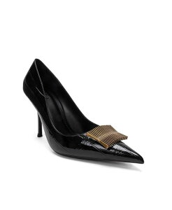 �v�����[�O�V���[�Y ���f�B�[�X �p���v�X Prologue Shoes Dexen Stiletto Pump Black print �u���b�N