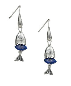 �p�g���V�A�i�V�� ���f�B�[�X �A�N�Z�T���[ �s�A�X�E�C�������O Patricia Nash Rhodium Plated Marquise Fish Drop Earrings Worn Rhodum