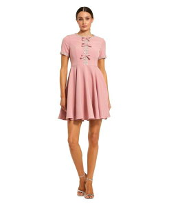 �}�b�N�_�K�� ���f�B�[�X �g�b�v�X �����s�[�X A ���C�� �~�j Mac Duggal Women's Crystal Embellished Bow Front A-Line Mini Dress Dusty rose