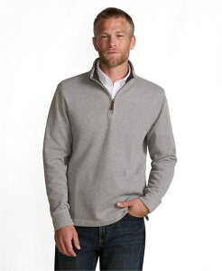 �����Y�G���h �����Y �A�E�^�[ �p�[�J�[�E�X�E�F�b�g �n�[�t�W�b�v �Z�[�^�[ Lands' End Men's Bedford Rib Casual Quarter Zipullover Sweater Charcoal heatherringbone �`���R�[��