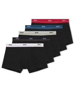 �q���[�S�{�X �����Y �A���_�[�E�F�A �C�� Hugo Boss Men's Essential Trunks Underwear 5-Pack Set Black �u���b�N