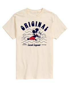 �G�A�E�F�[�u�X �����Y �g�b�v�X T�V���c AIRWAVES Men's Disney Mickey's Originalocalegend Short Sleeve T-Shirt Beige Khaki �J�[�L