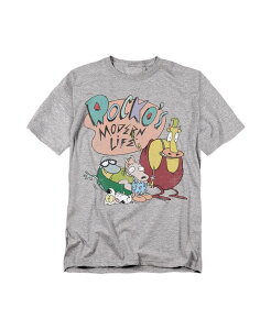 ���S�r�W���� �����Y �g�b�v�X T�V���c Logovision Rocko s Modern Life Men's Rocko's Modern Life Logo Group T-Shirt Athletic heather �w�U�[