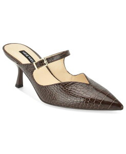 �i�C���E�F�X�g ���f�B�[�X �V���[�Y �X���b�|���E���[�t�@�[ Nine West Women's Paytonn Mary Jane Slip-On Stiletto Pumps Brown Croco �u���E��