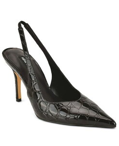 �i�C���E�F�X�g ���f�B�[�X �V���[�Y �p���v�X Nine West Women's Gerts Pointed Toe Slingback Dress Pumps Dark Brown Croco Patent �u���E��