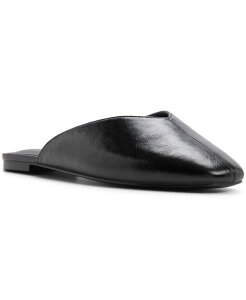�A���h ���f�B�[�X �V���[�Y �X���b�|���E���[�t�@�[ ALDO Women's Aletaa Square Toe Slip-On Flats Black Patent �u���b�N