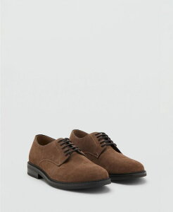 �}���S �����Y �V���[�Y �X�j�[�J�[ ���U�[ MANGO Men's Leather Suit Shoes Cognac