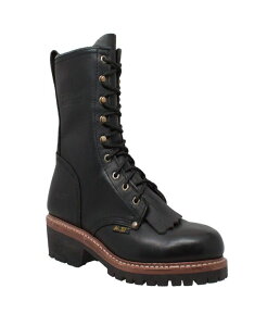 �A�h�e�b�N �����Y �V���[�Y �X�j�[�J�[ AdTec Men's 10 Fireman Logger Black �u���b�N
