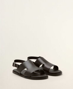 �}���S �����Y �V���[�Y �X�j�[�J�[ �T���_�� ���U�[ MANGO Men's Leather Strap Sandals Brown �u���E��