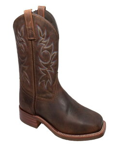 �A�h�e�b�N �����Y �V���[�Y �X�j�[�J�[ AdTec Men's 11 Western Square Toe Brown �u���E��