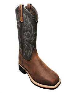 �A�h�e�b�N �����Y �V���[�Y �X�j�[�J�[ AdTec Men's 12 Work Western Square Toe Black/Brown �u���b�N