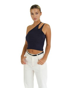�x���A���h�u���[�� ���f�B�[�X �g�b�v�X �V���c �j�b�g Belle & Bloom Women'symphony Double Strap Knit Crop Navy �l�C�r�[