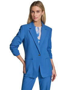 �J���o���N���C�� ���f�B�[�X �A�E�^�[ �W���P�b�g�E�u���]�� Calvin Klein Women's One-Button Jacket Star Sapphire �T�t�@�C�A