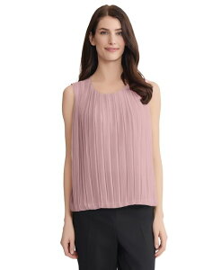 �W���[���Y�j���[���[�N ���f�B�[�X �g�b�v�X �V���c �v���[�c �m�[�X���[�u Jones New York Women's Pleated Sleeveless Top Rose